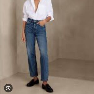 Banana Republic High-Rise Straight Jeans, Size 31 Petite